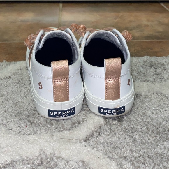 White & Rose Gold Sperry Sneakers 👟 - Picture 3 of 4